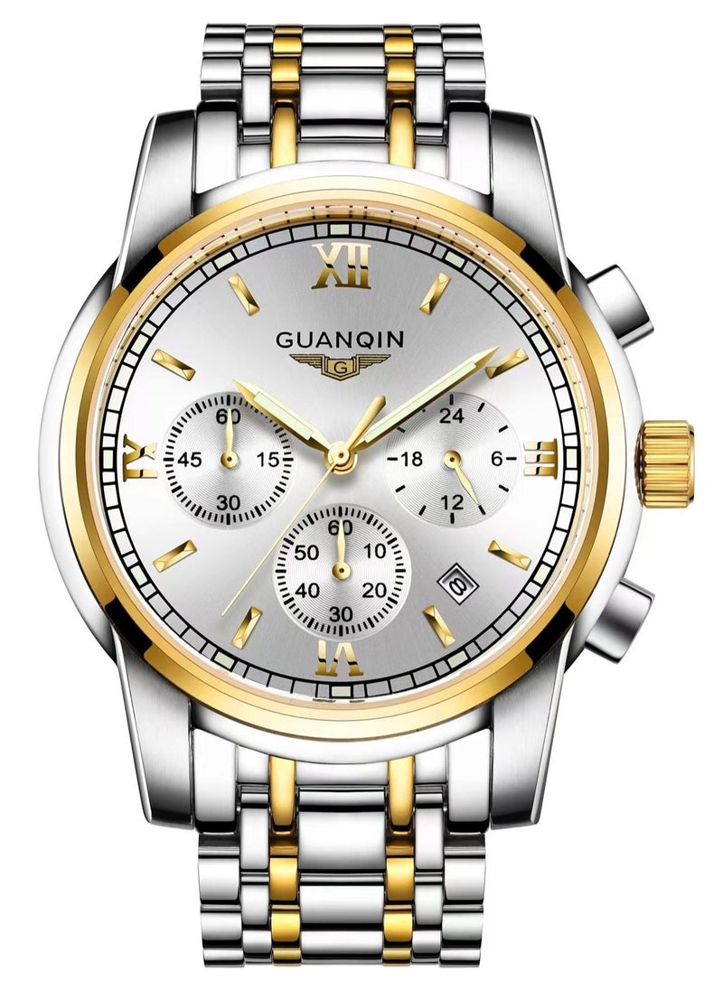 GUANQIN Men's Stainless Steel Waterproof Wrist Watch GS19018H - 41 mm  - Image 1