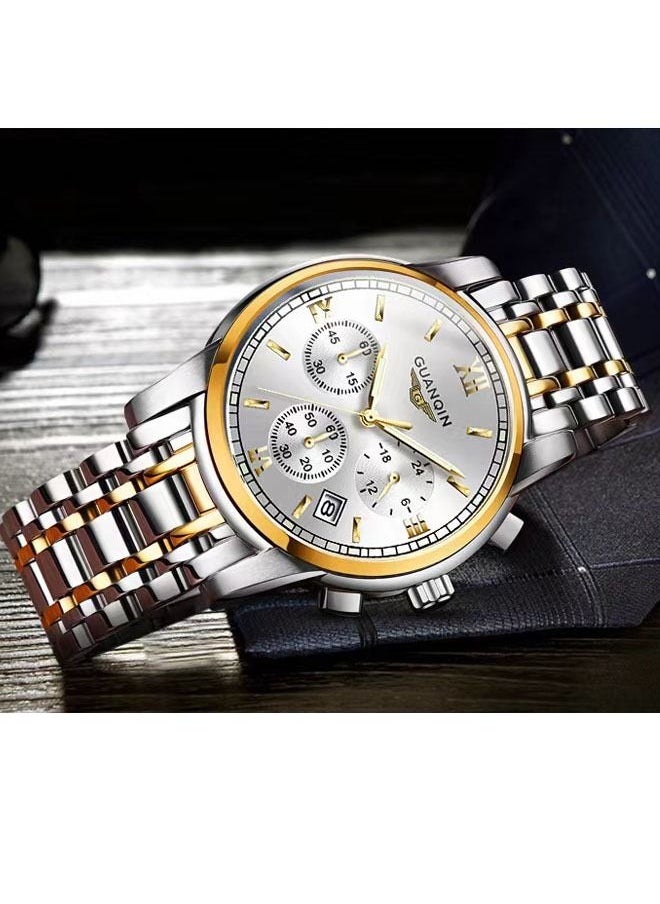 GUANQIN Men's Stainless Steel Waterproof Wrist Watch GS19018H - 41 mm  - Image 3