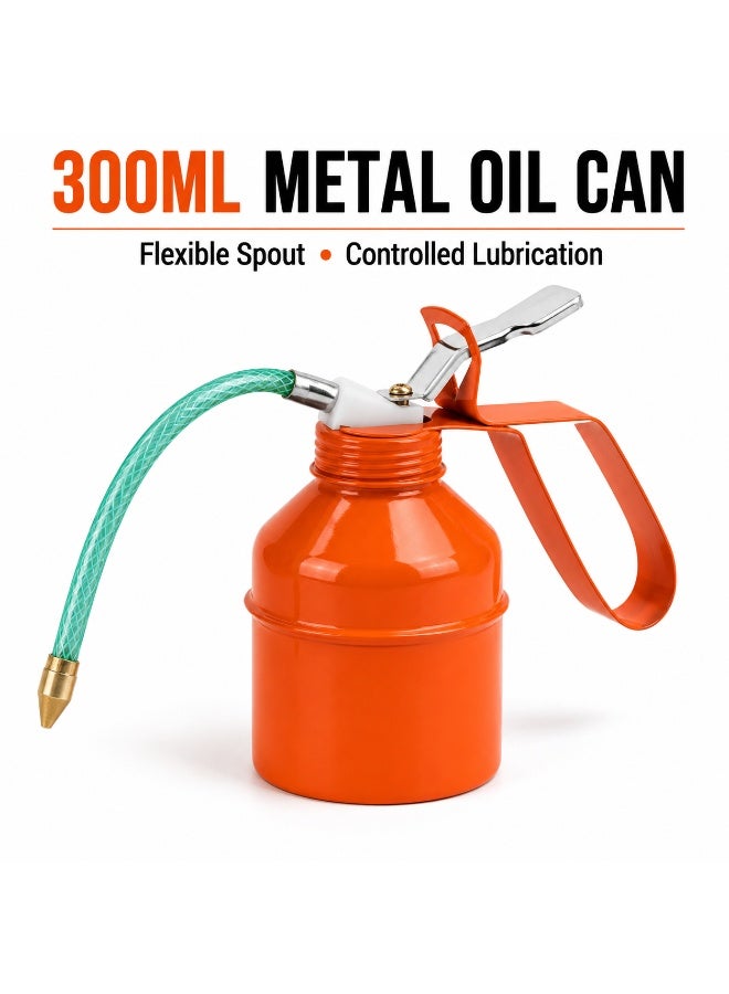 Sparta 300ml Metal Oil Can with Flexible Spout, Manual Lubricating Oil Dispenser, Precision Lubrication Oiler for Machinery, Automotive, Bicycle, Workshop & Industrial Maintenance - Image 3