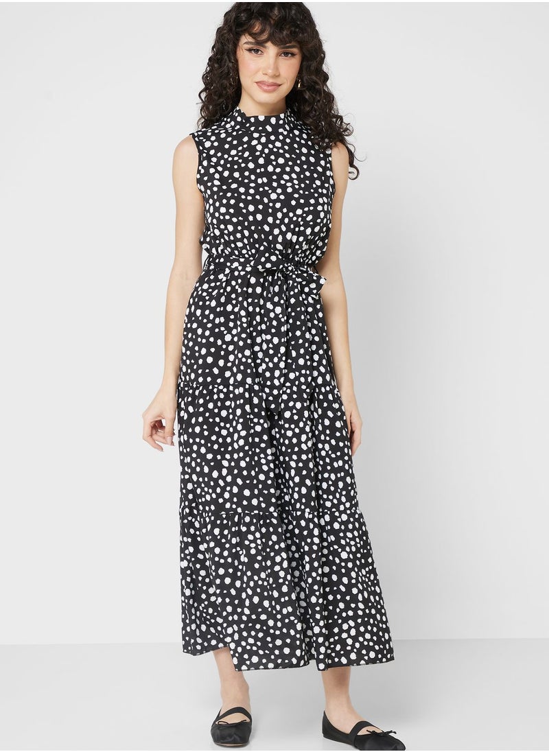 ELLA - Sleeveless Printed Dress - Image 1