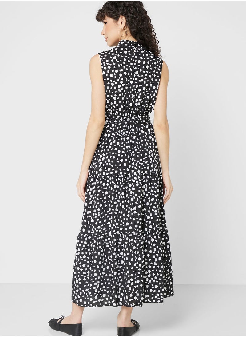 ELLA - Sleeveless Printed Dress - Image 1