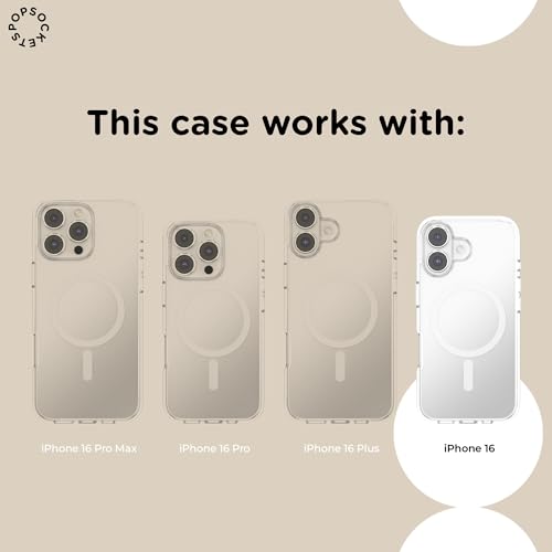 POPSOCKETS بوب سوكيتس بولي كاربونيت آيفون 16 كيس متوافق مع ماج سيف، كيس هاتف لآيفون 16، متوافق مع الشحن اللاسلكي، غطاء خلفي فقط - أمبر - Image 5