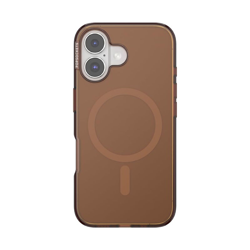 POPSOCKETS بوب سوكيتس بولي كاربونيت آيفون 16 كيس متوافق مع ماج سيف، كيس هاتف لآيفون 16، متوافق مع الشحن اللاسلكي، غطاء خلفي فقط - أمبر - Image 4
