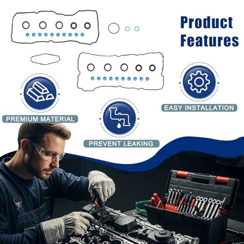 KERAIDMOTO VS50879R 3.5L Valve Cover Gasket Compatible with 2013 2014 Ford F150 F-150, 2015-2020 Transit 150 250 350, 2015-2017 Expedition Lincoln Navigator, 3.5L V6 Ecoboost Turbo VS 50879 R - Image 4