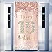 Excelloon Happy 19th Birthday Door Banner Decorations for Girls Pink Rose Gold 19 Birthday Door Cover Backdrop Sign Party Supplies Nineteen Year Old Birthday Poster Background Decor - Image 3