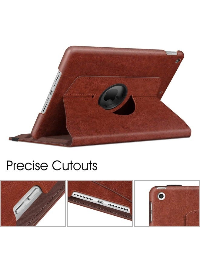 ELTRAZONE 360-Degree Rotating Case for iPad 9th Generation (2021), 8th Generation (2020), and 7th Generation (2019) - 10.2 Inch with Pencil Holder & Auto Wake/Sleep - Brown - Image 5