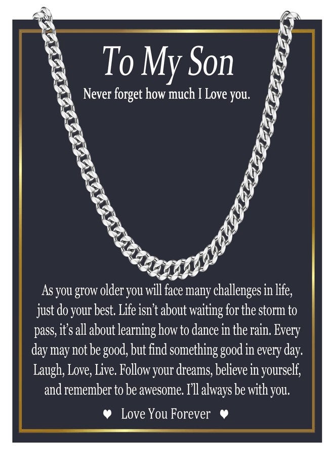 EPIRORA Cuban Link Chain Gifts for Men Boys, 6MM Stainless Steel Mens Cuban Chain Necklace Birthday Christmas Valentines Day Anniversary Presents Jewellery Gifts for Son - Image 1