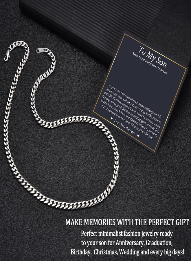 EPIRORA Cuban Link Chain Gifts for Men Boys, 6MM Stainless Steel Mens Cuban Chain Necklace Birthday Christmas Valentines Day Anniversary Presents Jewellery Gifts for Son - Image 5