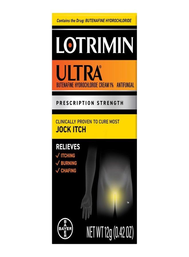 Lotrimin كريم لوتريمين ألترا لعلاج حكة الرياضي - علاج قوي بيوتينافين هيدروكلوريد لحكة الرياضي، 0.42 أونصة (12 جرام) (قد يختلف التغليف) - Image 1