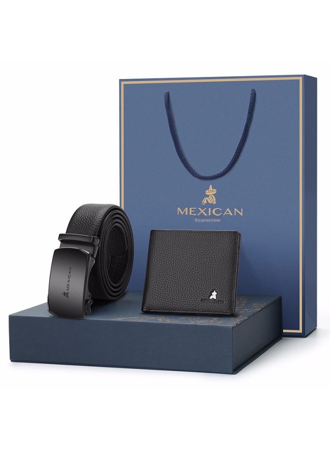 Scarecrow Men's Genuine Top-layer Leather Belt, Wallet Belt, High-end Gift Box, Qixi Valentine's Day Gift For Boyfriend - Image 3