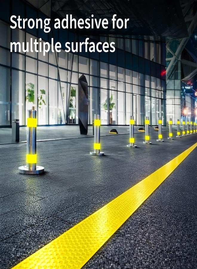 NUOVI Yellow Reflective Tape | 50mm Width X 5meter Length | Waterproof Reflective Tape for High Visibility | Used to Mark Caution Warnings in Industry, Automobile & Parking - Image 5
