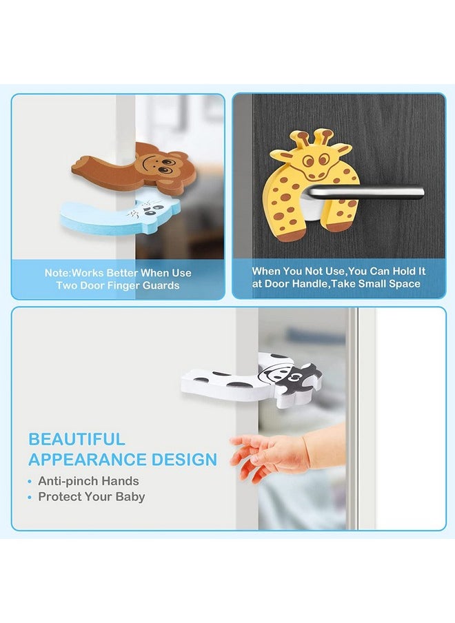 Syga - 5 Pcs Children Safety Door Pinch Guard,Door Slam Stopper Soft Foam Door Stopper,Prevents Finger Pinch Injuries &Child Or Pet From Getting Locked In Room,Colorful Cartoon Animal Cushion-Muticolor - Image 1