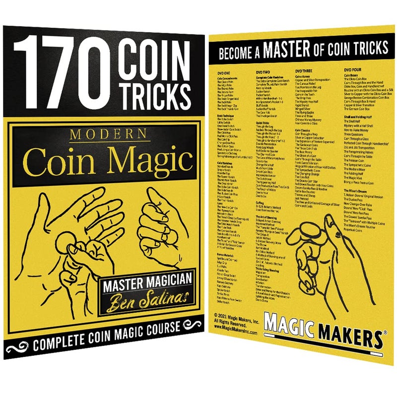 Magic Makers Modern Coin Magic 170 Coin Tricks Kit - Image 3