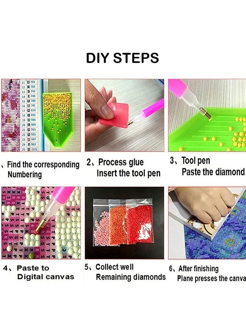 KASTWAVE 5D Diamond Painting, 5D Flower Diamond Painting Art Kits for Adults Beginner, DIY Full Drill Embroidery Cross Stitch Crystal Rhinestone Paintings Pictures for Home Wall Decor 12 X 16 Inch - Image 5