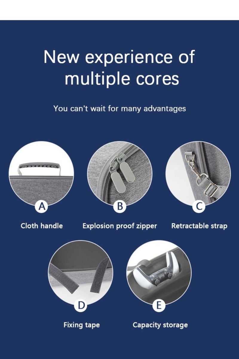 BEILINGDUN Protective Travel Bag for PS5 Console Controller (Black) - Image 5