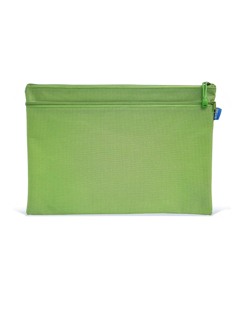 Terabyte 6 pcs A3 Double Zipper Bag,Assorted Colours  - Image 1