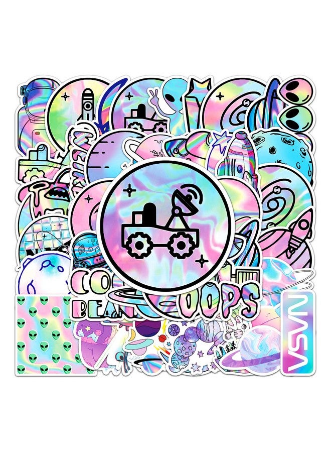 Ash & Roh Cute Cartoon Stickers for Kids, 50 Pcs Cute Stickers for Water Bottles - Cute Stickers Pack Gift for Kids Teen Birthday Party (Radium Alien) - Image 2