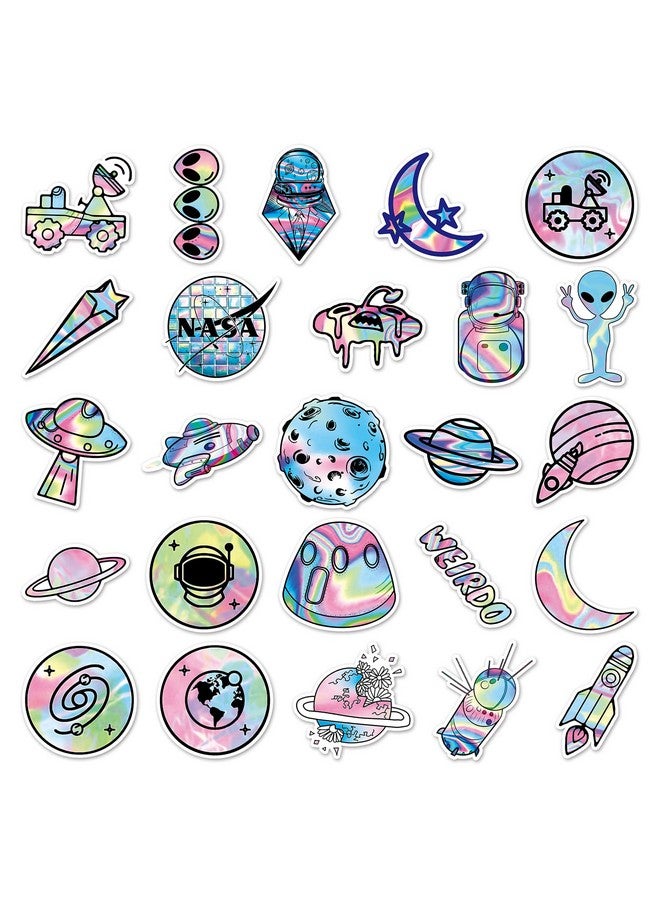 Ash & Roh Cute Cartoon Stickers for Kids, 50 Pcs Cute Stickers for Water Bottles - Cute Stickers Pack Gift for Kids Teen Birthday Party (Radium Alien) - Image 3