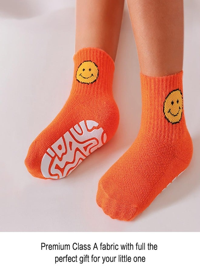 Agniphant 4 Pairs Baby Socks for 1-3 Years | Cotton Anti-Skid Grip Socks with Cartoon Designs, Newborn Baby Essentials, Winter Wear for Toddler Boys & Girls - Image 5