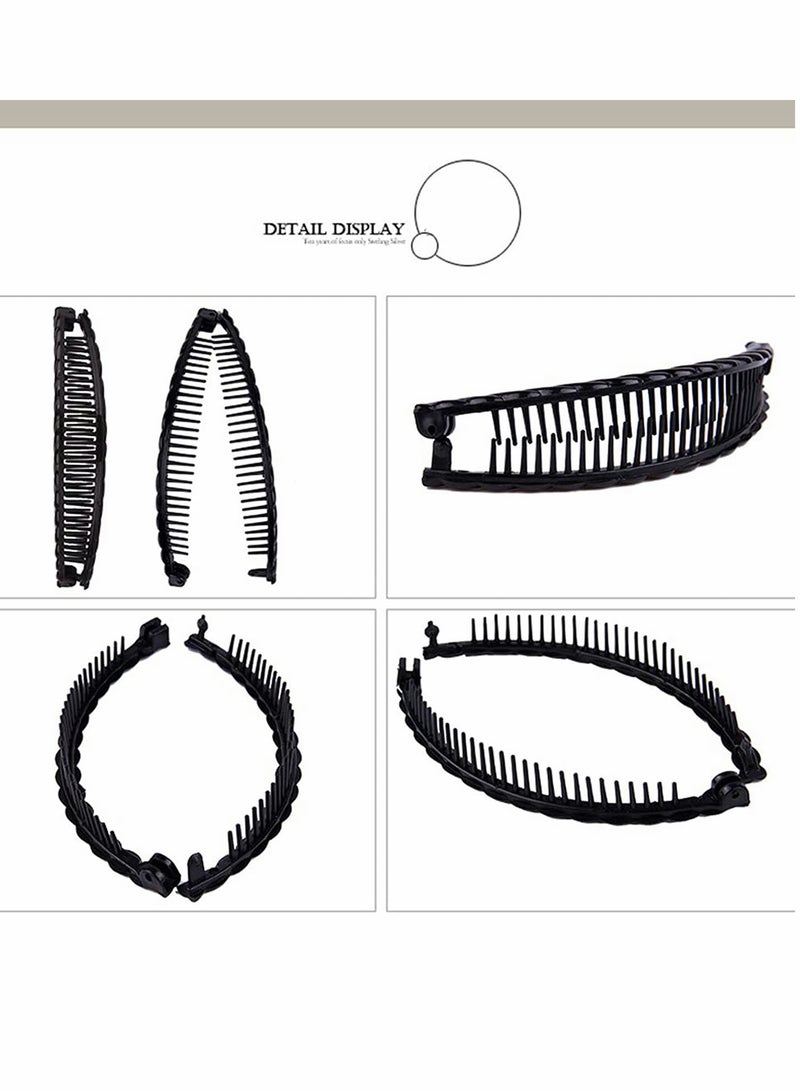 SOLARAE Hair Clips, Hair Clips Vintage Clincher Combs Tool for Thick Curly Hair Accessories Fish Shape Ponytail Holer Claws Grips Clamp Clip Claws Set for Women, 4pcs - Image 3