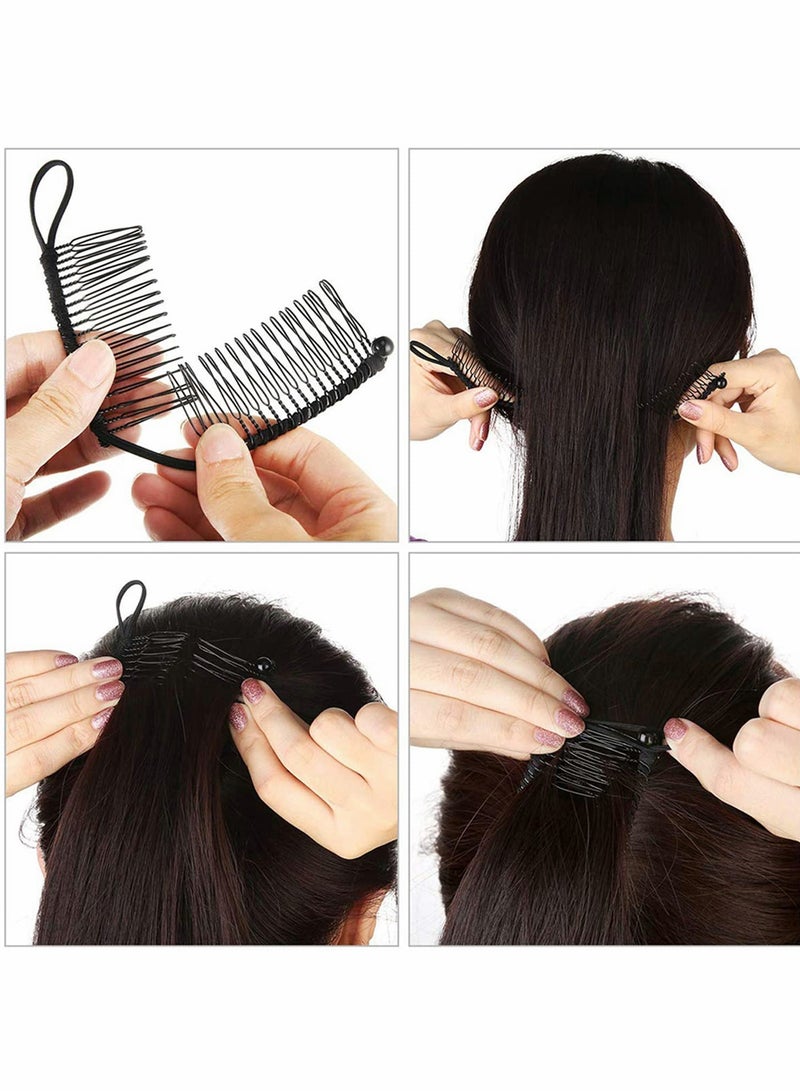 SOLARAE Hair Clips, Hair Clips Vintage Clincher Combs Tool for Thick Curly Hair Accessories Fish Shape Ponytail Holer Claws Grips Clamp Clip Claws Set for Women, 4pcs - Image 4