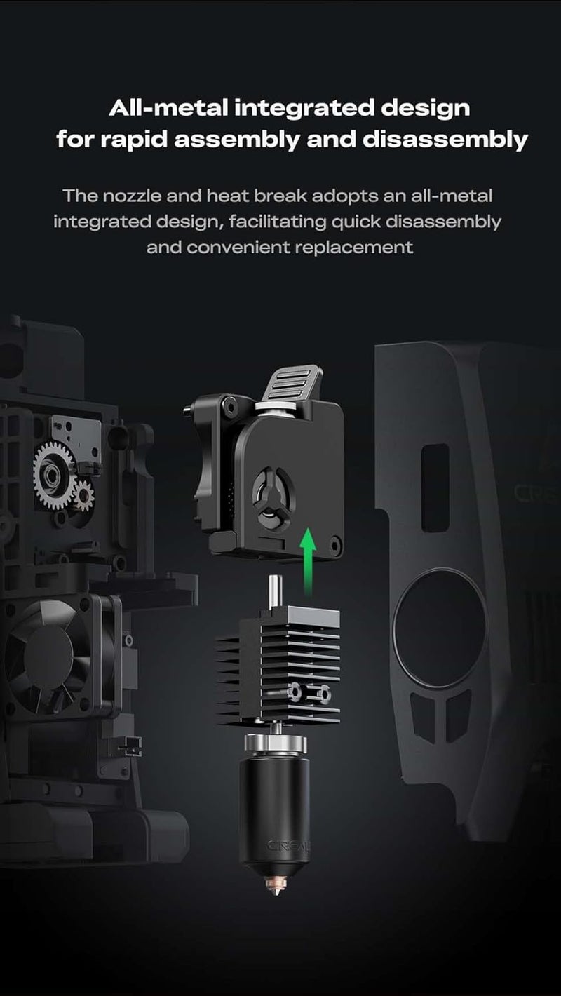 Lokkr Creality K2/K2 Pro Ceramic Heating Block Kit – High Thermal Conductivity, Quick-Swap Nozzle, 300℃ High Temp Resistance - Image 4