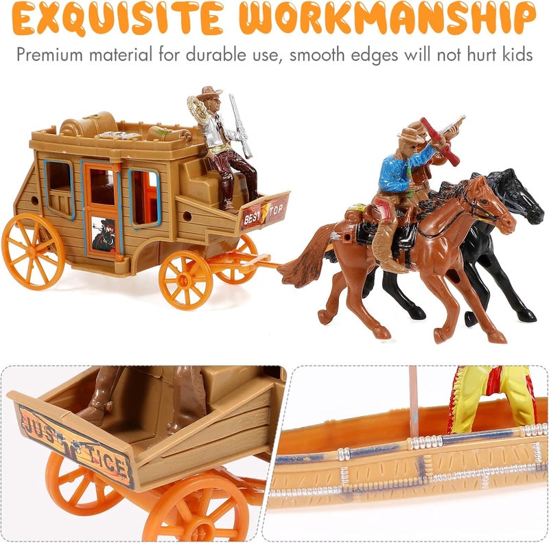 STOBOK Elegant upgraded practical design Indians Figures Models: Wild West Cowboys Figure Playset Set Miniature Historical Native American Indians Figures Toys for Toddlers Children Kids School Project Fast & slow shipment compatible - Image 3