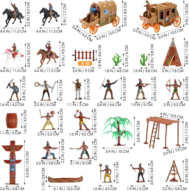 STOBOK Elegant upgraded practical design Indians Figures Models: Wild West Cowboys Figure Playset Set Miniature Historical Native American Indians Figures Toys for Toddlers Children Kids School Project Fast & slow shipment compatible - Image 5