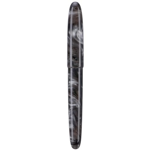 Asvine C80 Fountain Pen 8 Extra Fine Nib Large Handcraft Pen with Converter Pen Box Collection Set Gray Ripple - Image 1