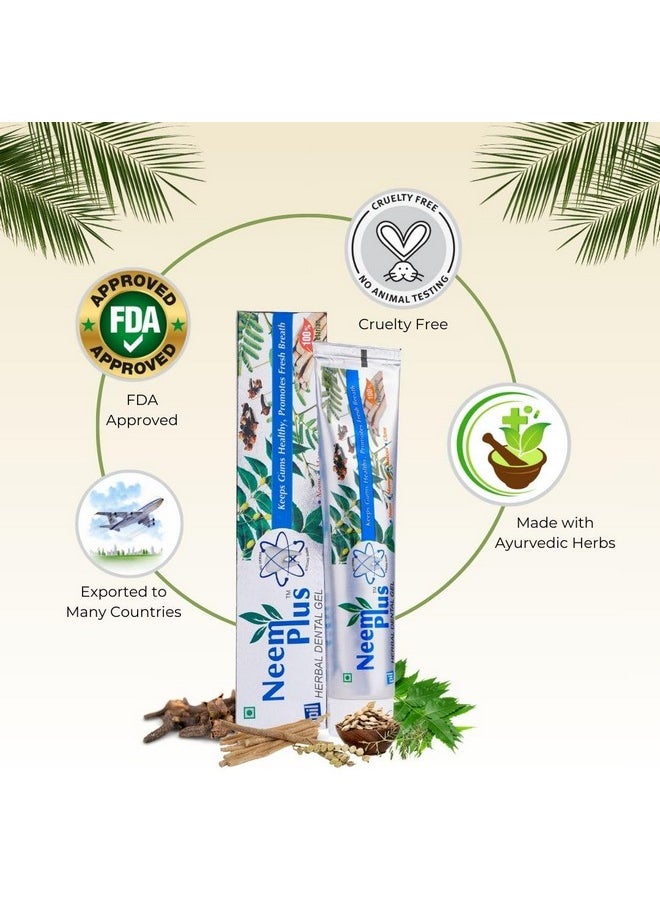 PIL Pil Neem Plus Herbal Dental Gel | Neem toothpaste with Clove, Meswak & Babool | Promotes Fresh Breath & Keep Gum's Healthy (400g, Pack of 4)  - Image 4