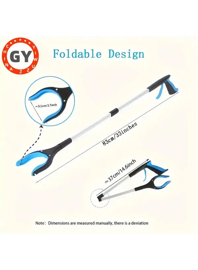 Blue 360 Degree Swivel Lightweight Aluminum Trash Grabber With Ergonomic Handle - Image 2