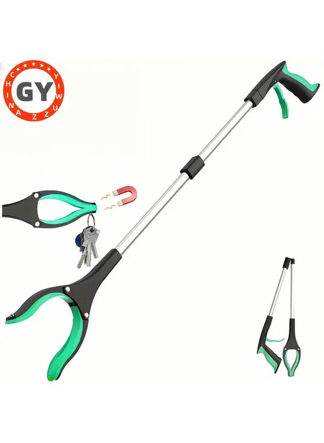 Blue 360 Degree Swivel Lightweight Aluminum Trash Grabber With Ergonomic Handle - Image 3
