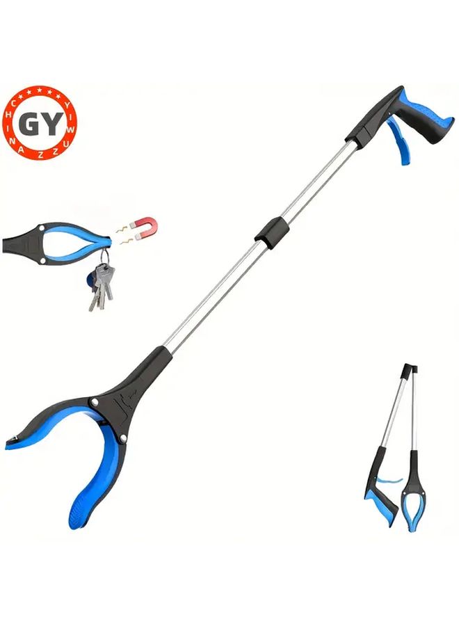 Blue 360 Degree Swivel Lightweight Aluminum Trash Grabber With Ergonomic Handle - Image 4