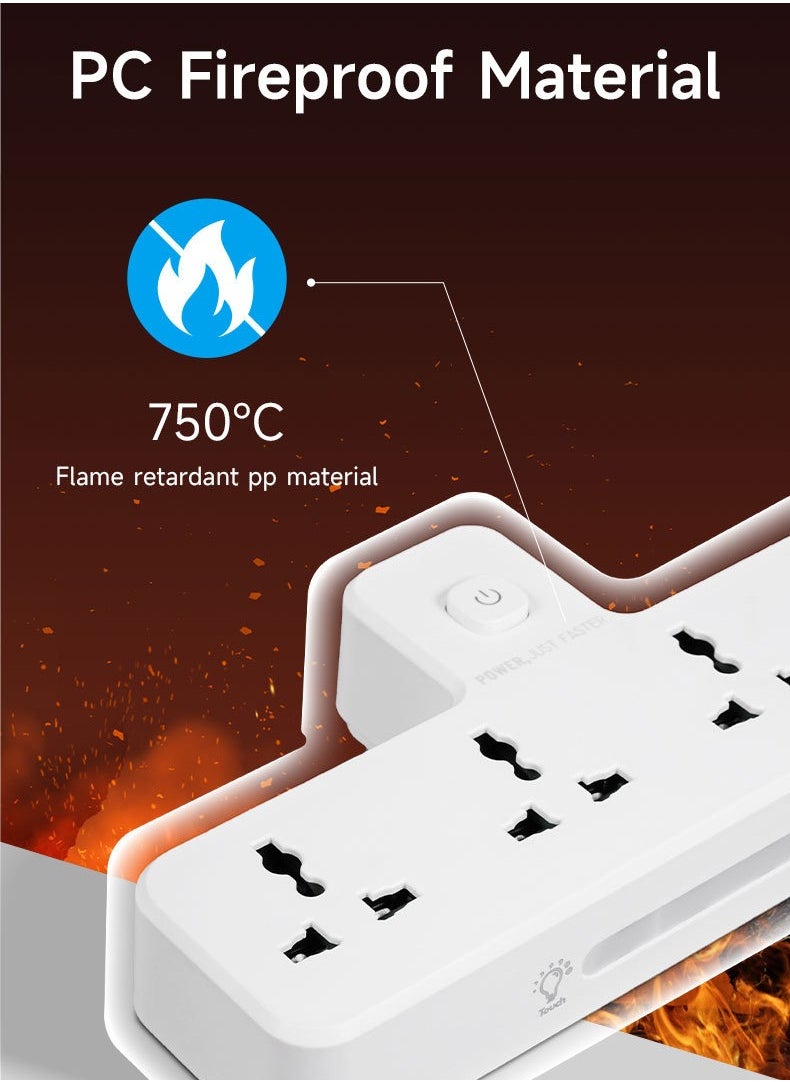 Necomi - Multi Plug Extension Socket Adapter with Night Light, Universal Extension Power Adapter With 1 USB-A & 1 PD3.0/20W & 1 QC 3.0/18W, Extender Wall Charge Socket 3 Way Adaptor - Image 1