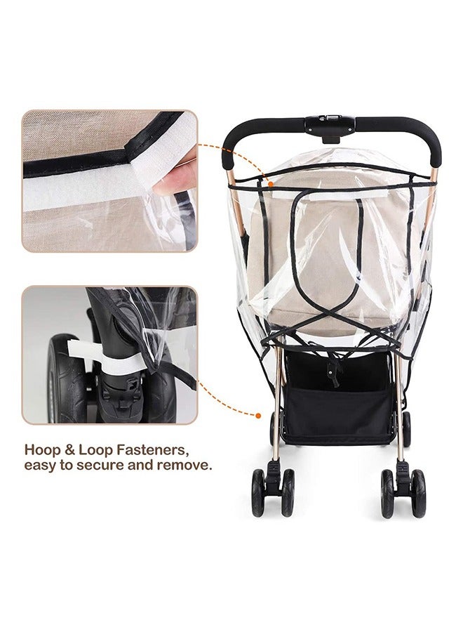 SOLARAE Universal Baby Stroller Rain Cover Pram Raincover Pushchair EVA Transparent and Waterproof for Buggy Carriage Travel Outdoor - Image 4
