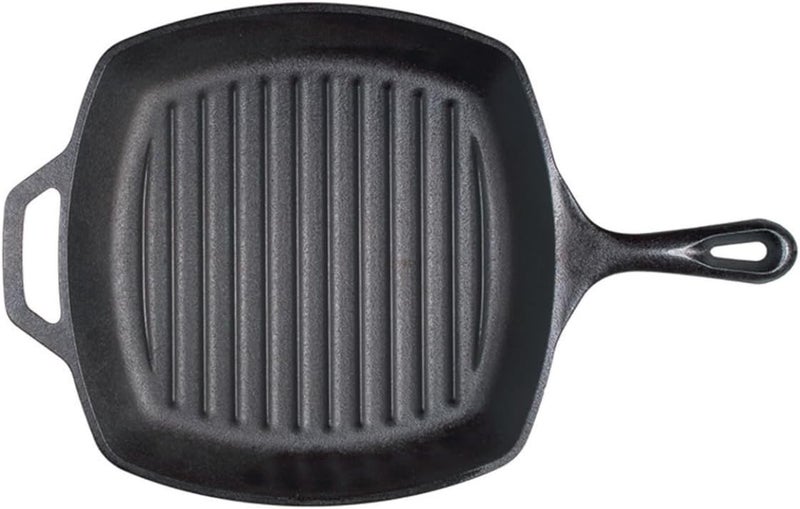 Lodge Cast Iron Grill Pan, Square, 10.5 Inch - Image 1