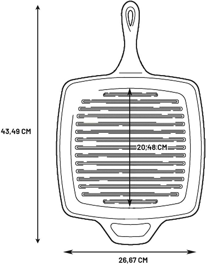Lodge Cast Iron Grill Pan, Square, 10.5 Inch - Image 5