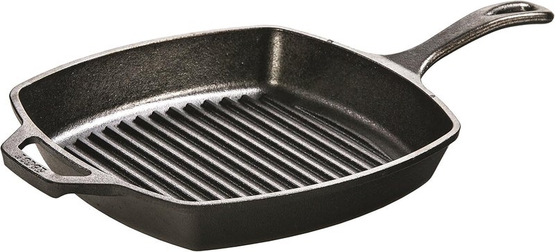 Lodge Cast Iron Grill Pan, Square, 10.5 Inch - Image 4