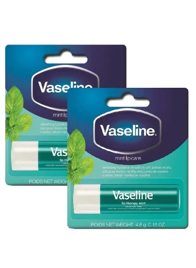 Vaseline Two Pieces of Lip Care with Mint - 4.8 gm - Image 1