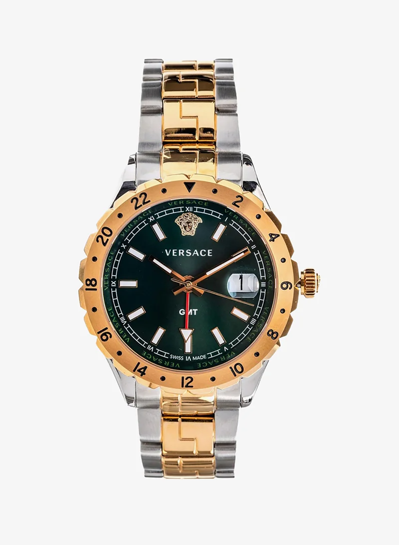 VERSACE Hellenyium GMT Quartz Green Dial Watch