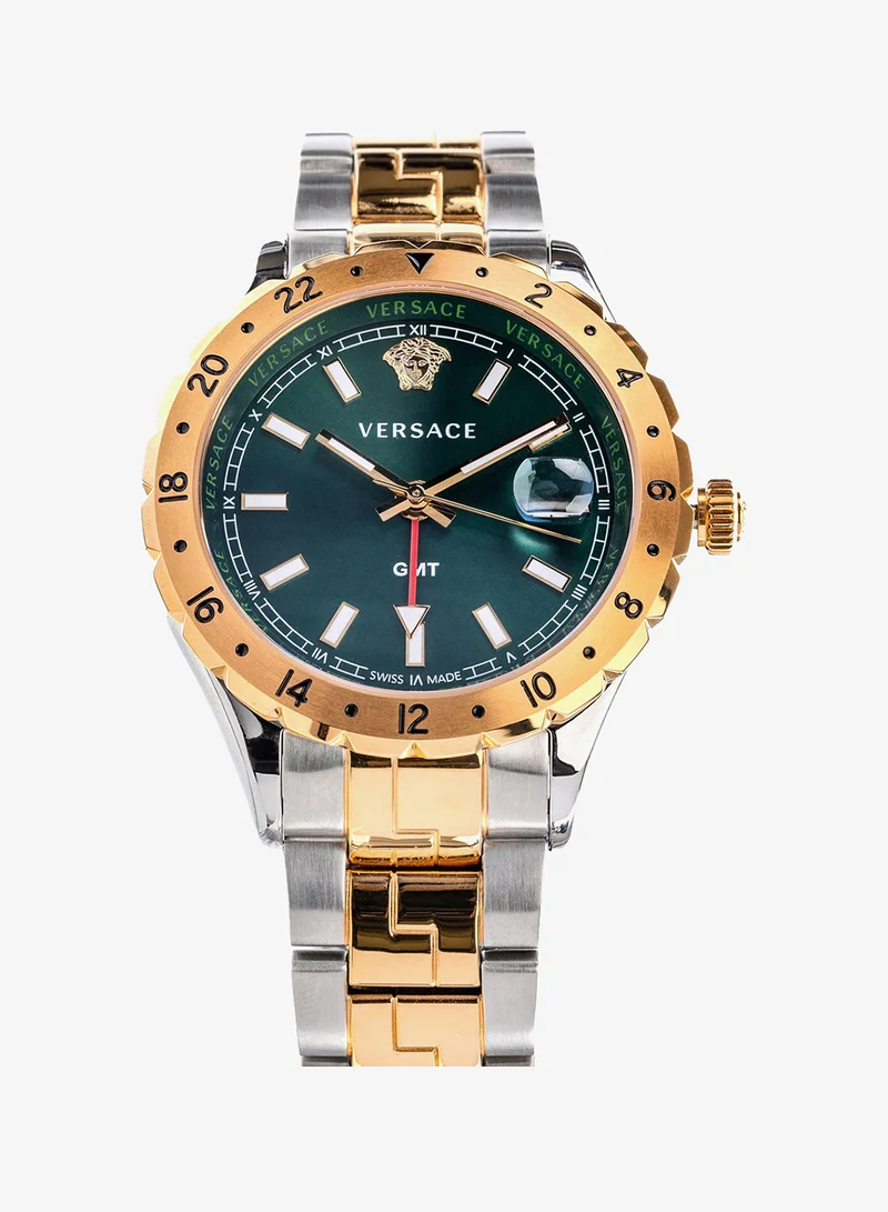 VERSACE Hellenyium GMT Quartz Green Dial Watch