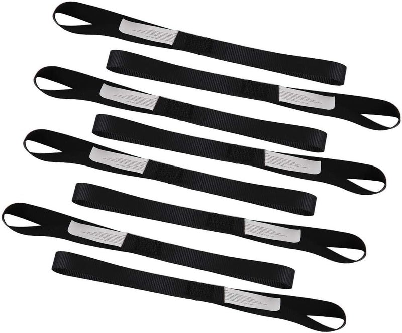 XSTRAP STANDARD أحزمة ربط ناعمة قياسية من XSTRAP - 8 قطع، 3600 رطل، أسود - Image 1