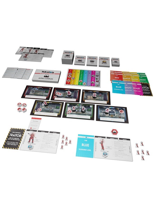 Modiphius Paranoia: The Uncooperative Board Game - Strategic Betrayal & Survival in Alpha Complex, Great for Game Night with Adults, Ages 14+, 2-6 Players, 120 Min Playtime, Made by Modiphius Entertainment - Image 2