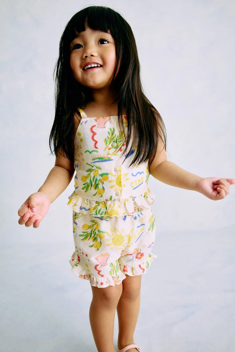 H&M 2-piece printed linen set