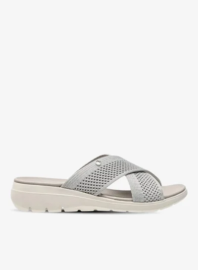 Flora Bella By Shoexpress Women's Textured Slip-On Cross Strap Sandal Ramadan Collection