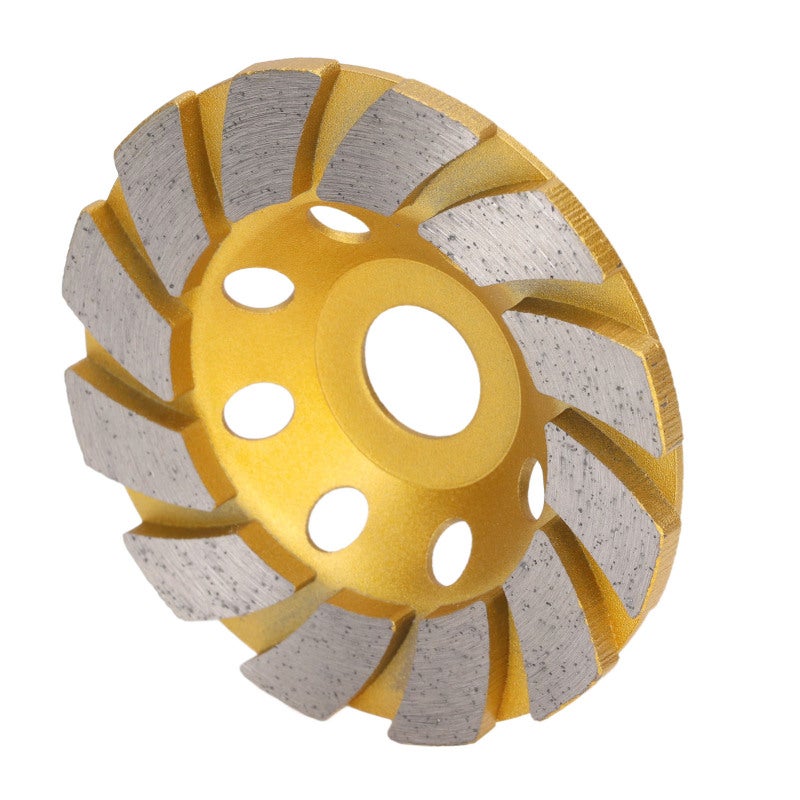 Concrete Grinding Wheel 12 Segment Teeth Air Holes Design Diamond Cup Disc - High Hardness Wear Resistant Turbo Row Segment for Granite Marble Masonry Concrete Grinding Polishing - Image 4