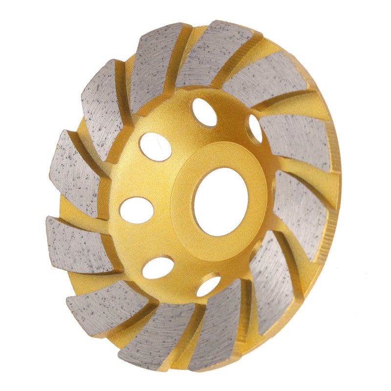 Concrete Grinding Wheel 12 Segment Teeth Air Holes Design Diamond Cup Disc - High Hardness Wear Resistant Turbo Row Segment for Granite Marble Masonry Concrete Grinding Polishing - Image 3