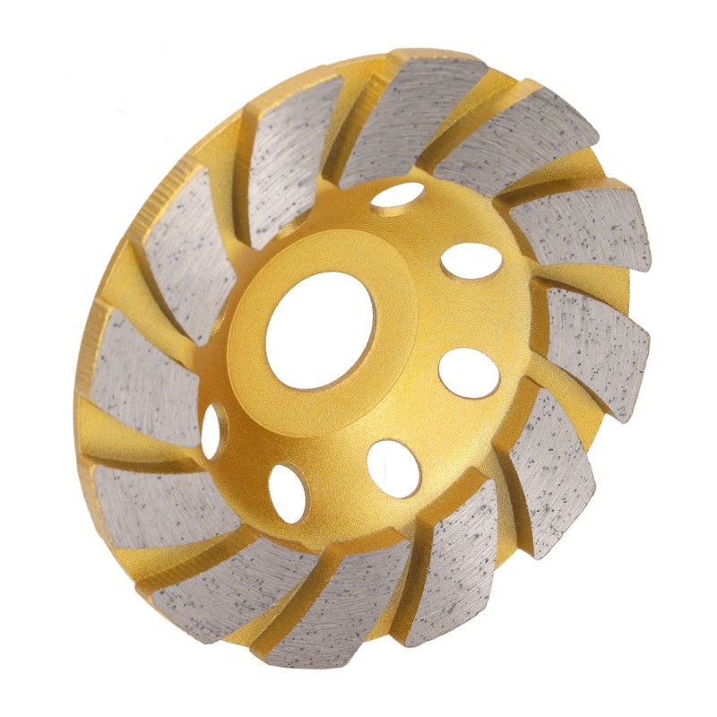 Concrete Grinding Wheel 12 Segment Teeth Air Holes Design Diamond Cup Disc - High Hardness Wear Resistant Turbo Row Segment for Granite Marble Masonry Concrete Grinding Polishing - Image 5