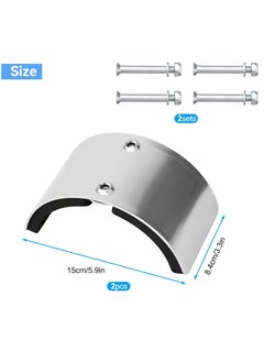 Y&D Drywall Stilt Replacement Parts, 2 PCS Aluminum Alloy Curved Plates for Fixed Legs, Leg Band Kit Home Improvements, Drywall, Painting, Insulation, Accessories  - Image 2