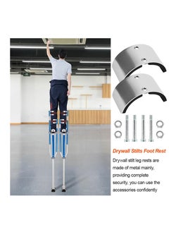 Y&D Drywall Stilt Replacement Parts, 2 PCS Aluminum Alloy Curved Plates for Fixed Legs, Leg Band Kit Home Improvements, Drywall, Painting, Insulation, Accessories  - Image 3